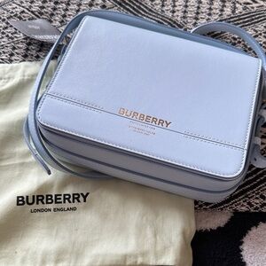 Burberry Sky Blue Leather Crossbody Bag
